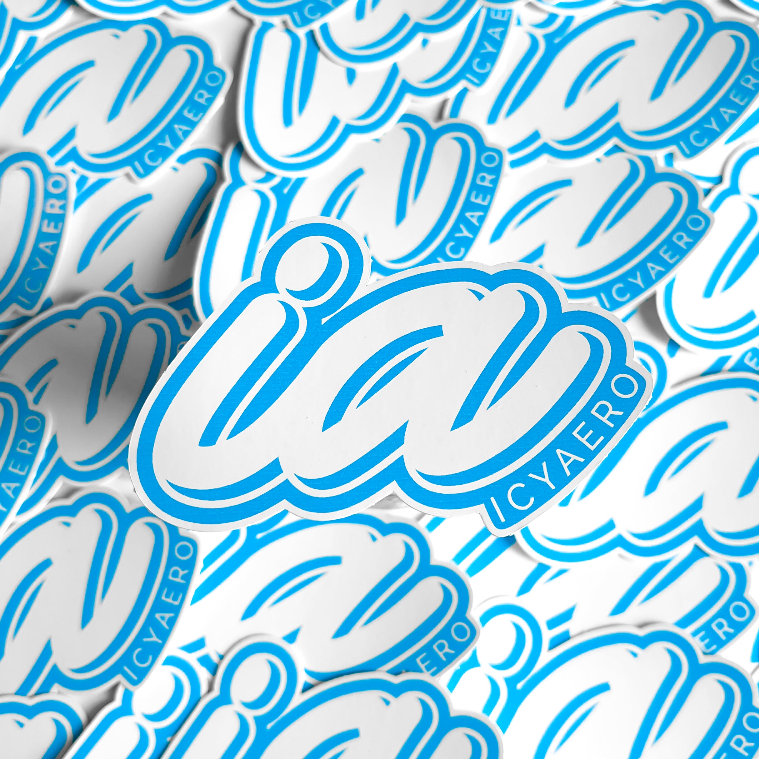 Icyaero "Flow" Sticker - Light Blue