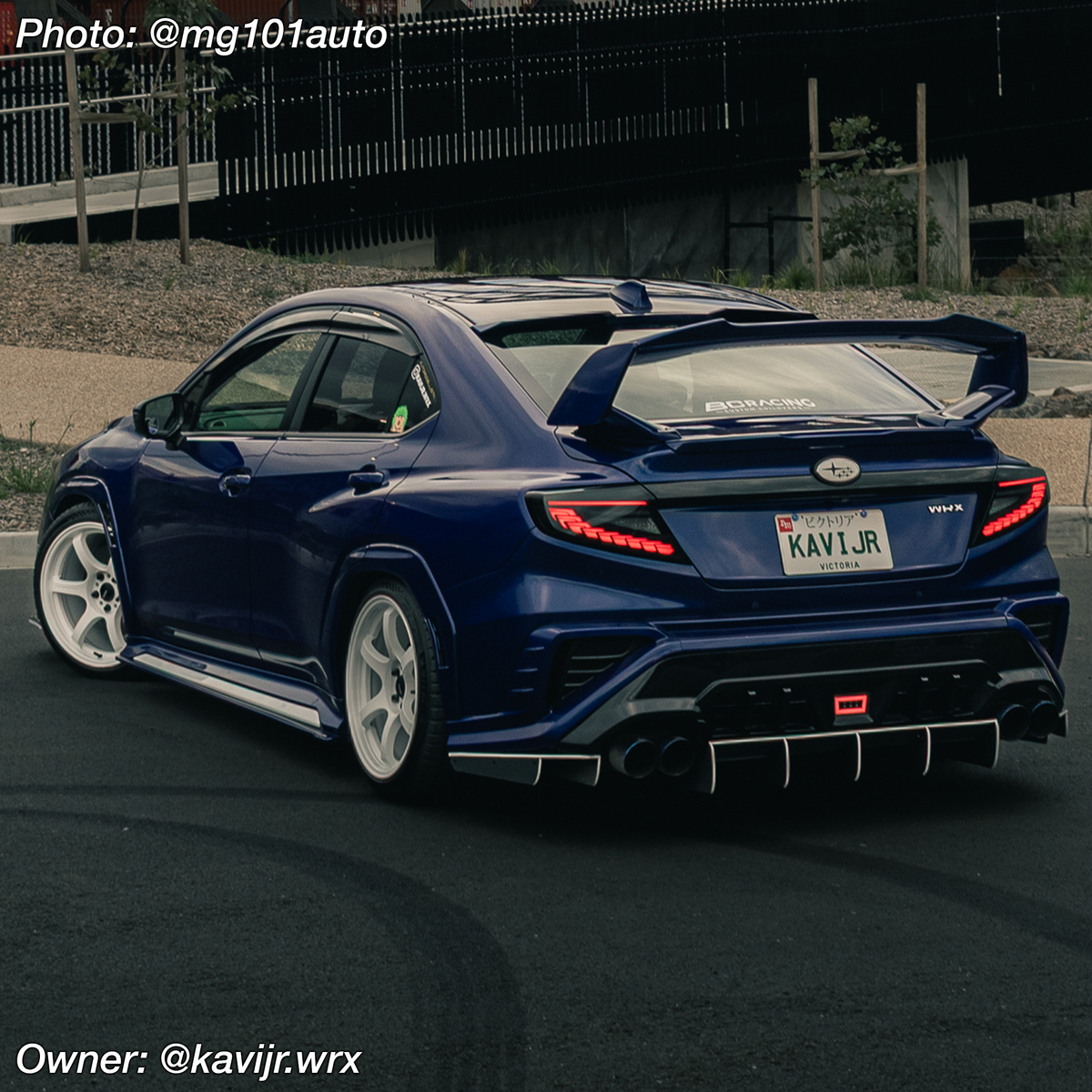 ICYAERO rear diffuser installed on a 2026 Subaru WRX