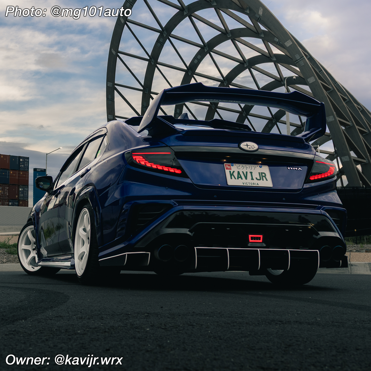 ICYAERO rear diffuser installed on a 2022 Subaru WRX