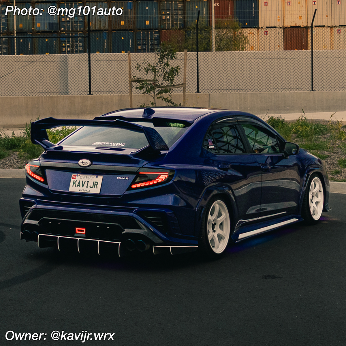 ICYAERO rear diffuser installed on a 2024 Subaru WRX