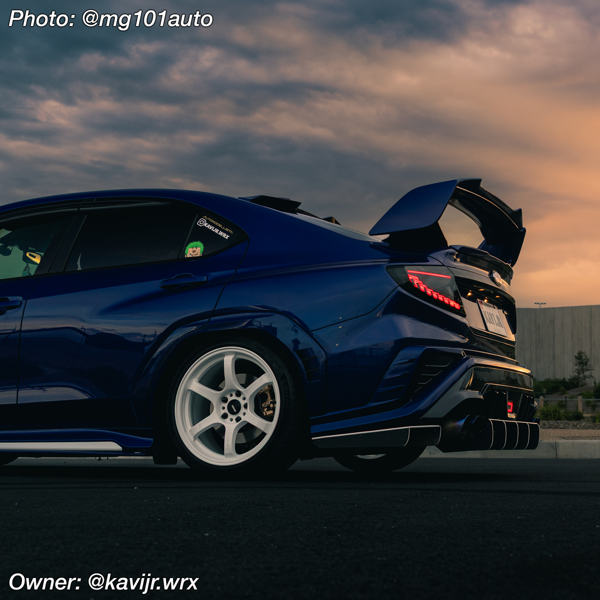 ICYAERO rear diffuser installed on a 2023 Subaru WRX