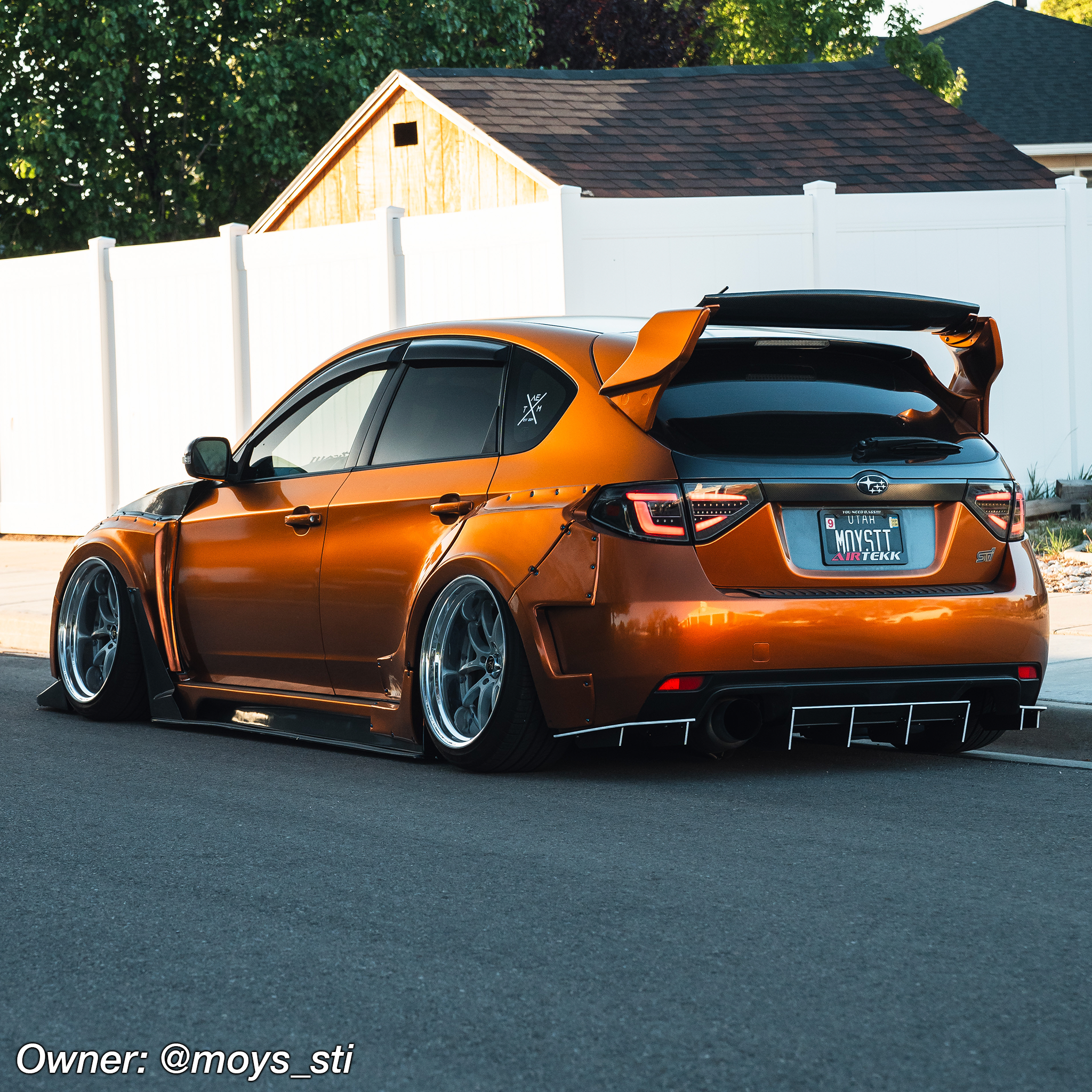 2012 wrx sti hatch widebody rear diffuser