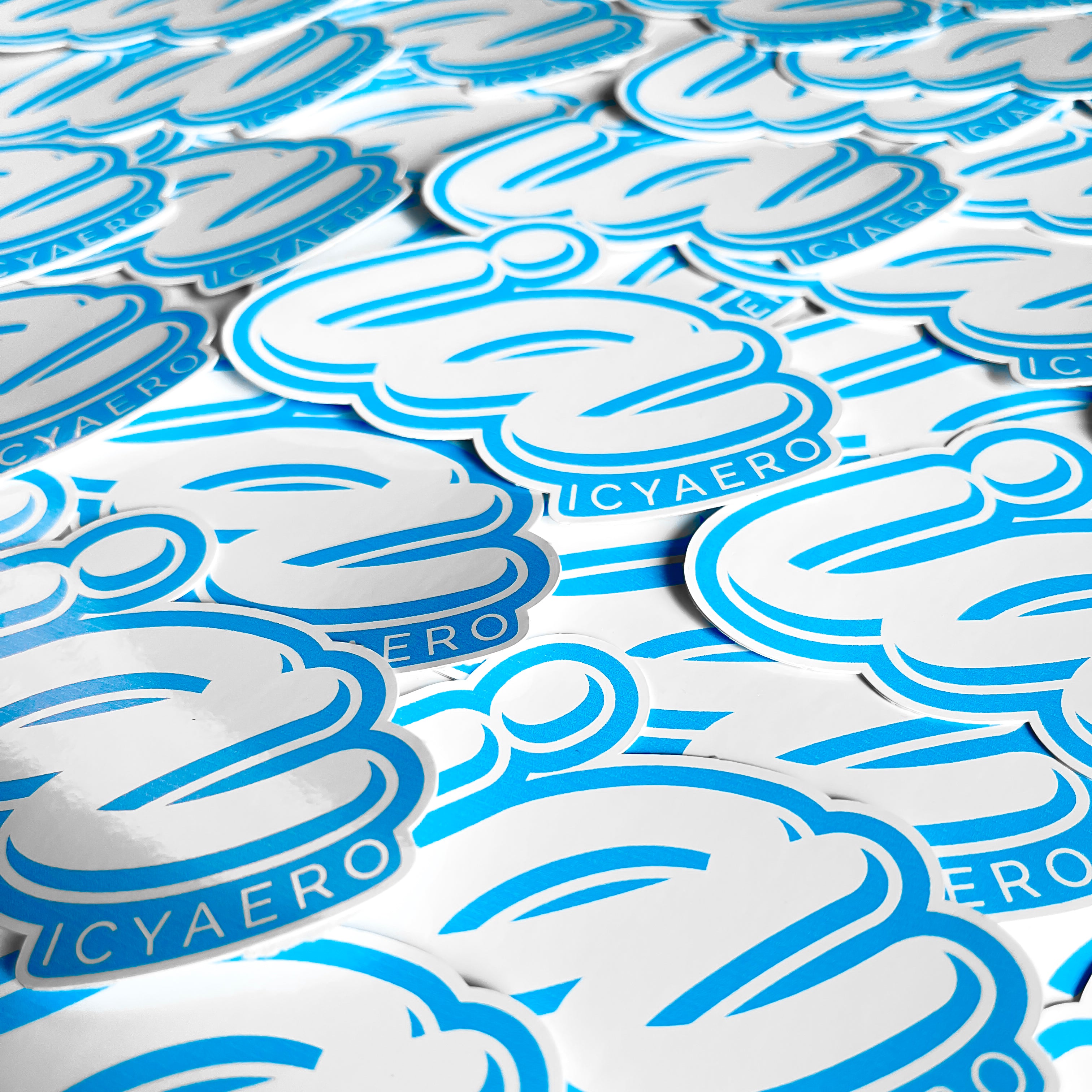 Icyaero "Flow" Sticker - Light Blue